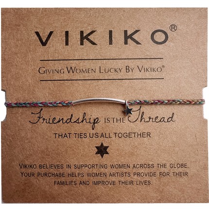 VIKIKO【永恒的陪伴】小众设计手工编织女生星星闺蜜同款手链925
