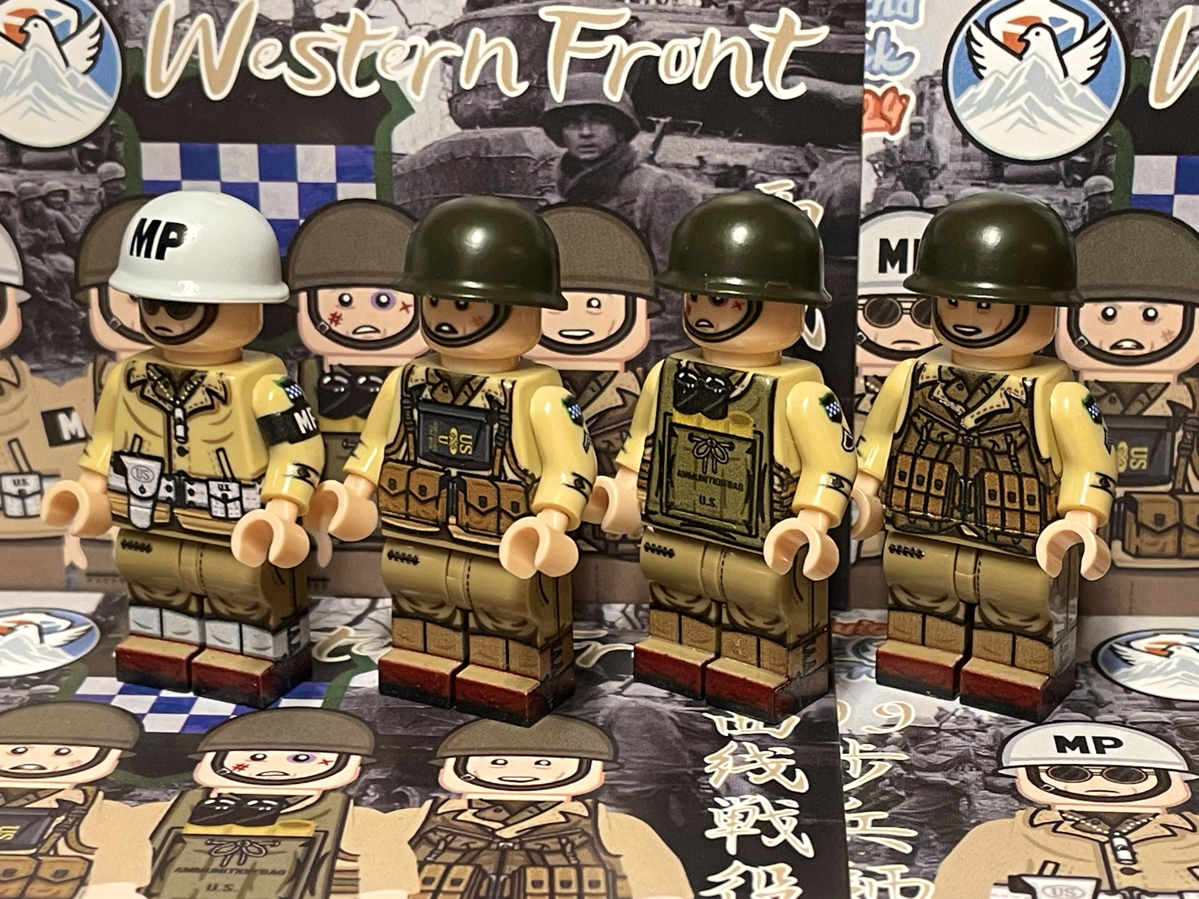 thumbnail for Yuguo Brick Western Line Series New 99 Infantry Division UV Six-Sided Printed Building Block Figurine
