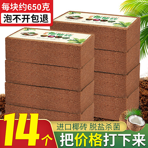 压缩椰砖养花种菜无菌土膨胀率高