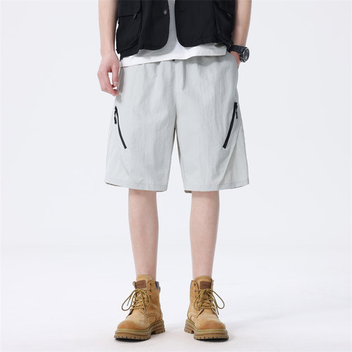 夏季情侣款时尚冰感速干运动五分裤8811