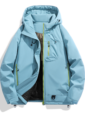 【恩佳专享】冬季户外情侣保暖运动休闲冲锋棉衣外套8870