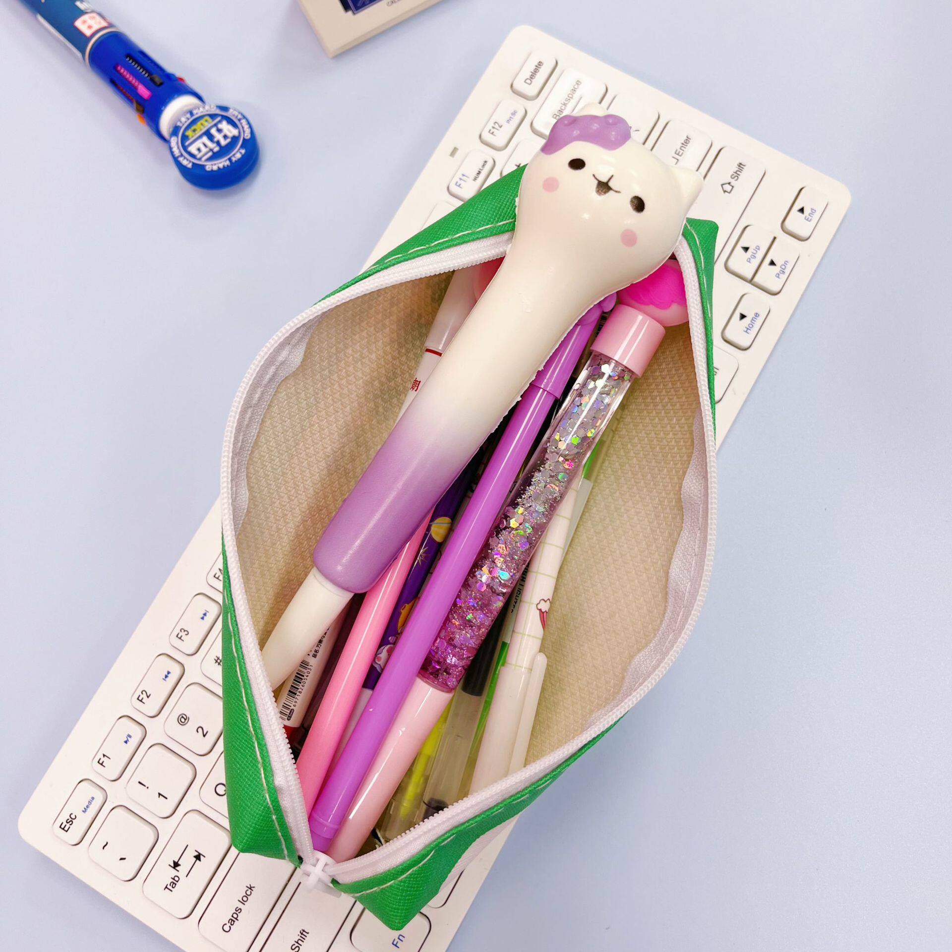 铅笔文具袋高颜值学生创意励志文具盒袋简约大容量文字笔袋