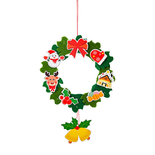 圣诞节门环装饰花环不织