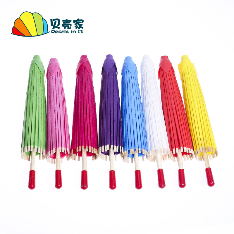 彩色纸伞diy手工绘画伞儿