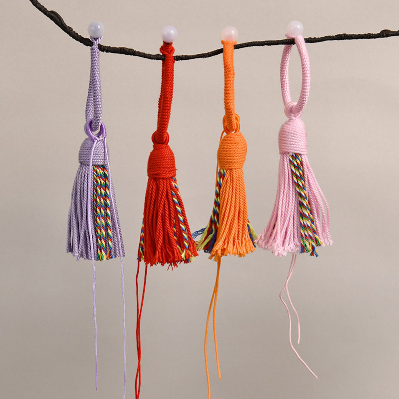 藏式钥匙扣棉穗6cm流苏穗