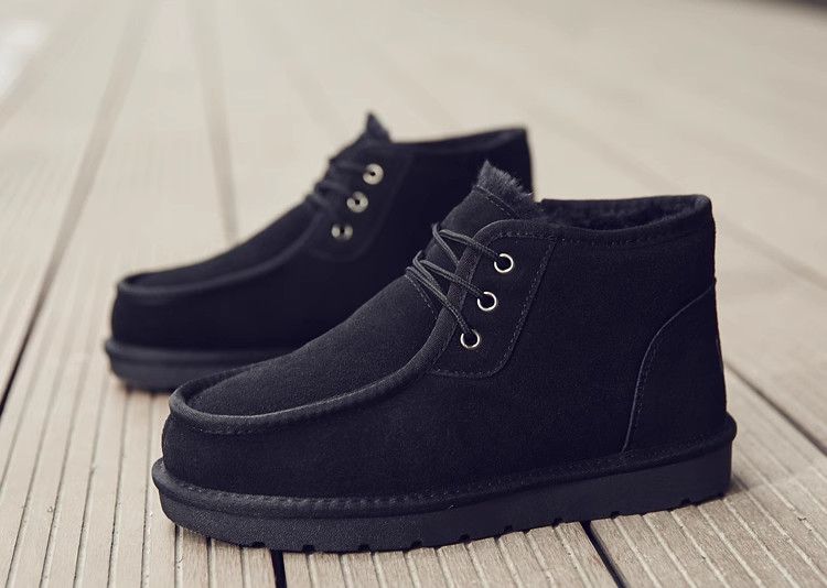 2025新款东北雪地靴男皮毛一体男鞋春季加厚保暖真皮大码防滑棉鞋