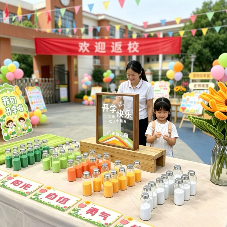 开学季班级教室氛围装饰流沙相框新学期签到创意桌牌套装支持定制图片