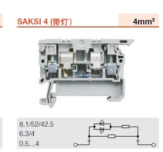 全新原装魏德米勒接线端子SAKSI 4 LD 230V AC/DC 1255790000，，