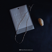 梵树For 光亮几何点线百搭锁骨链细 纯银 handmade 摩斯密码