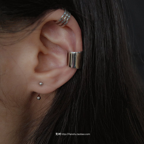 S925纯银酷酷的耳夹组合