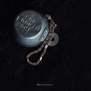 S925做旧简约方形扣环手链 轨迹 梵树For handmade