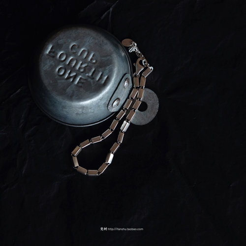 梵树For handmade-《轨迹》S925做旧简约方形扣环手链