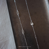 梵树For 日系简约镂空锁骨链 S925纯银项链 handmade 光之雕塑