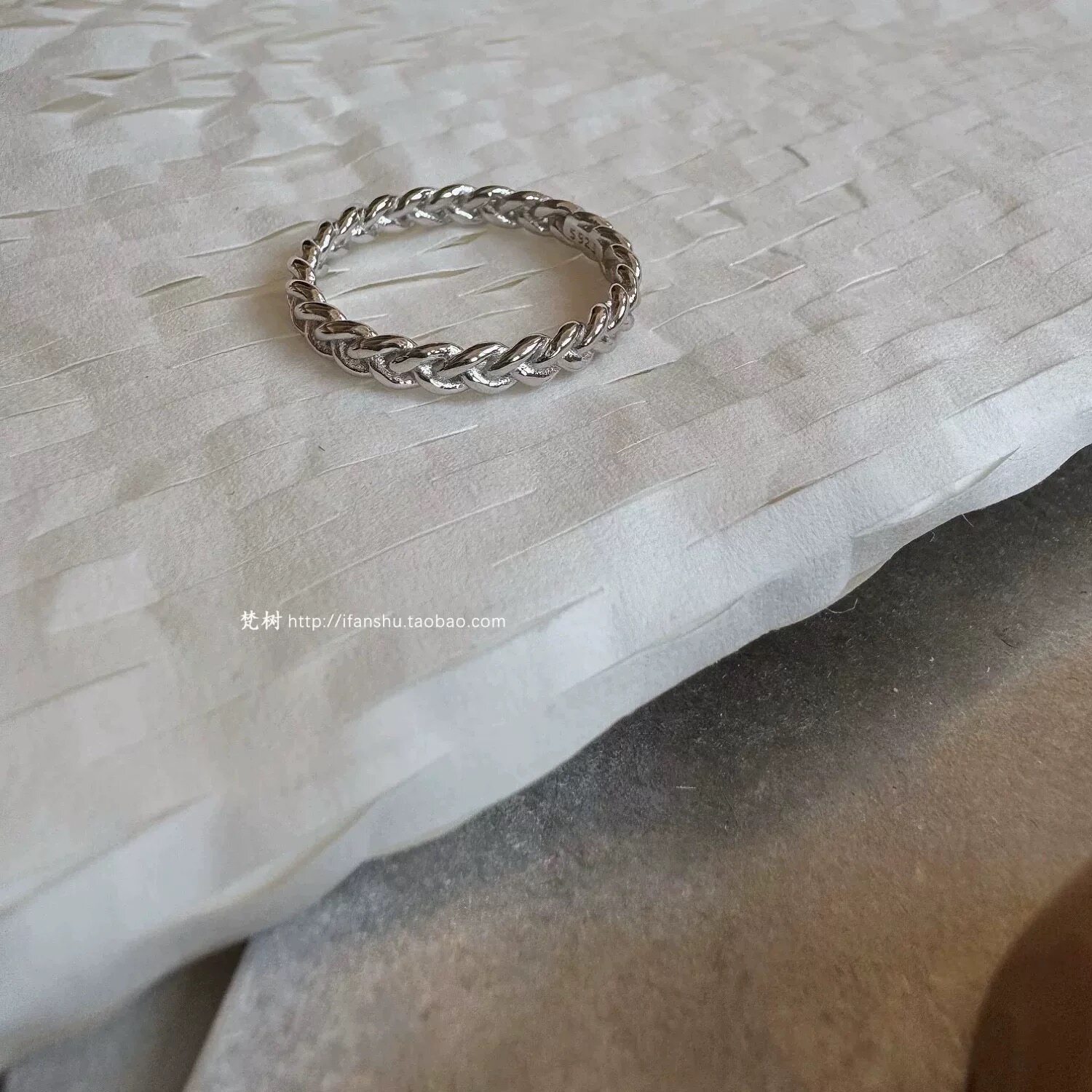 梵树For handmade-《是夢还是过往》S925麻花编织闭口戒指