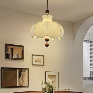 法式 中古风布艺吊灯餐厅灯复古书房灯南洋风民宿卧室房间灯Y