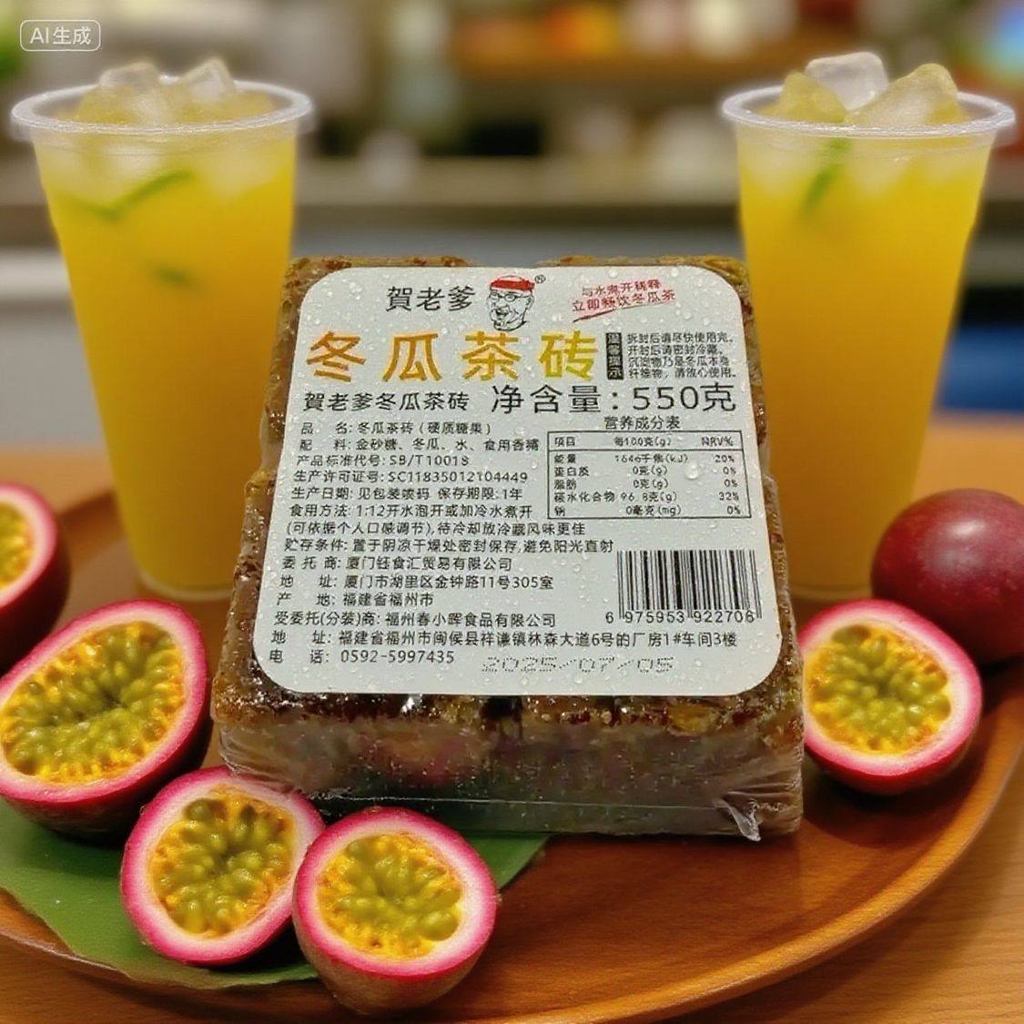 现货新日期台湾永良老头家红标冬瓜茶砖浓缩果味果汁饮品奶茶店用