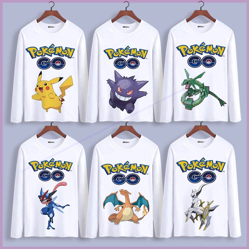 精灵宝可梦联名神奇宝贝T恤男女童装儿童秋季长袖裂空座 耿鬼上衣|ruв категории Мужская одежда, футболка - от Buy2taobao.com для оказания профессиональной услуги покупки агента Taobao