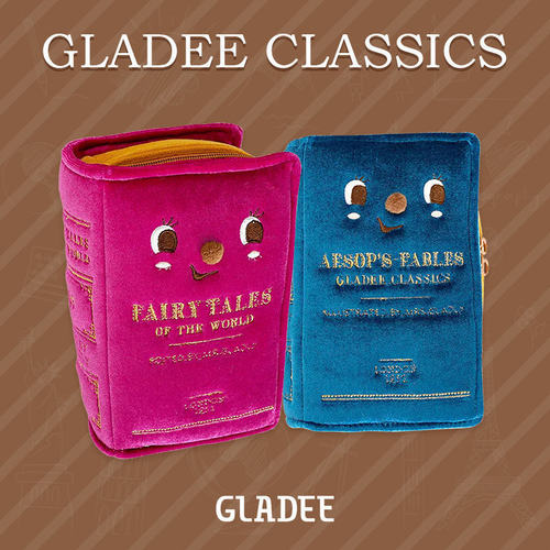 可爱日本GLADEE复古书本笔袋