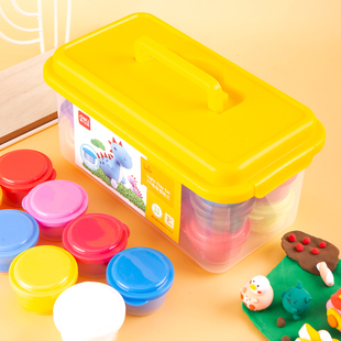 得力67847超轻粘土手工制作太空彩泥不粘手12色魔趣超轻型黏土