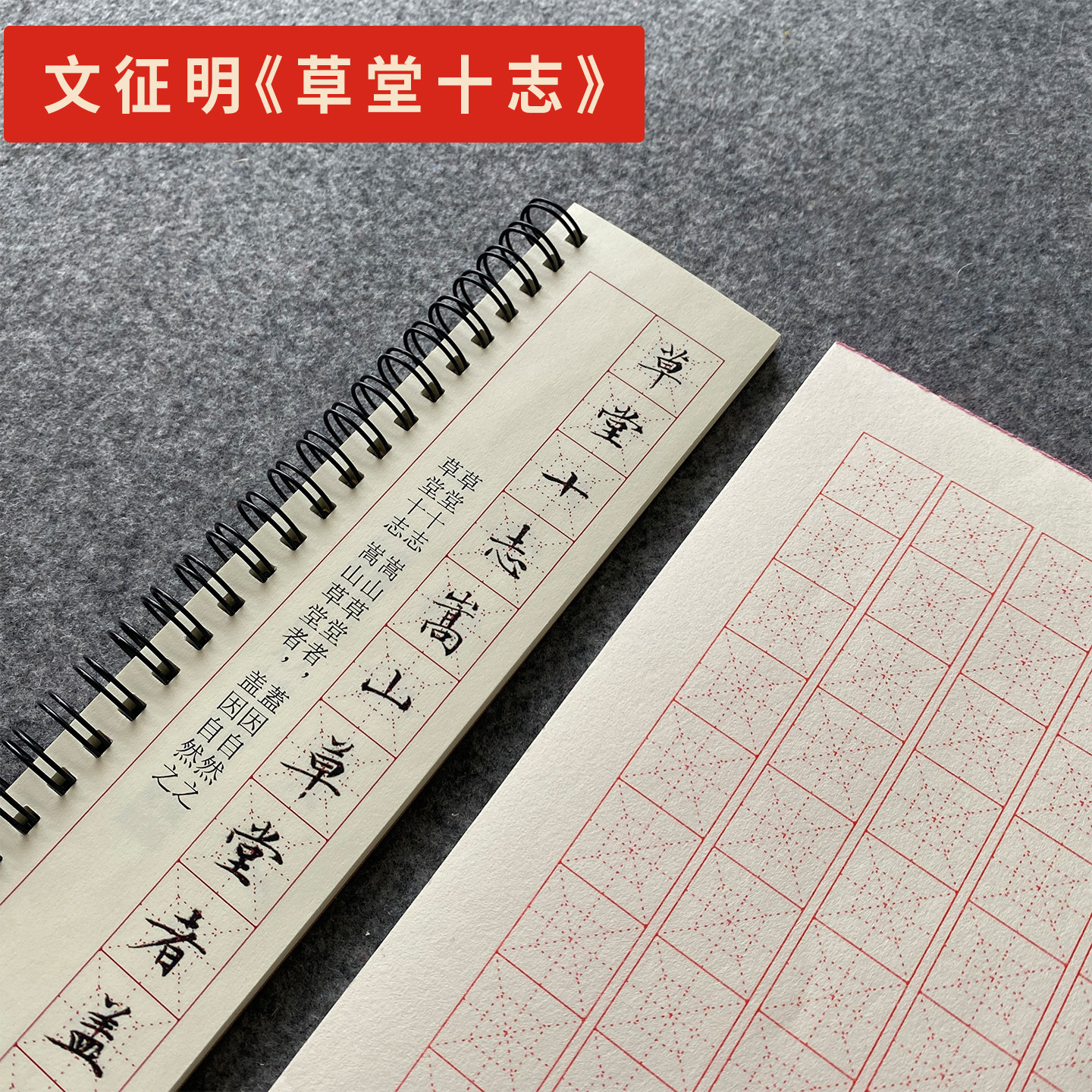 文征明草堂十志小楷字帖毛笔书法入门回米格硬笔临摹卡近距离