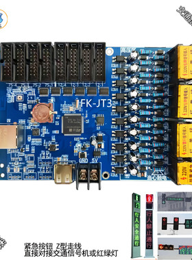 FK-JT1 JT3 交通信号屏LED控制卡 红绿灯人行道信号屏控制器