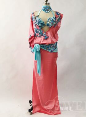 新款肚皮舞重工演出服表演服比赛团体民俗袍子baladi shabby said