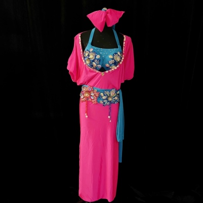 新款肚皮舞东方舞民俗袍子balady shabby saidi比赛儿童成人定制