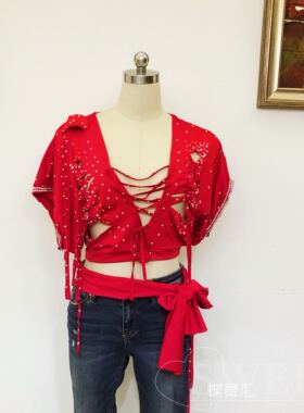 新款肚皮舞练功服练习服表演服演出服初学者团体服shabby民俗定制