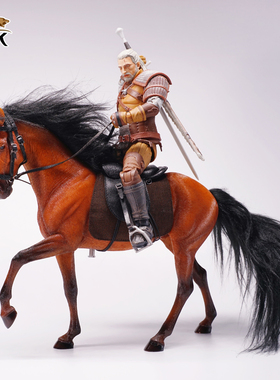 JXK 1/12伊犁马高端模型仿真马动物周边小道具可配兵人手办马树脂