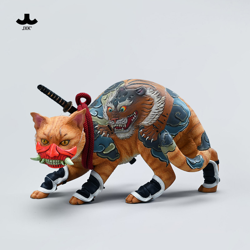 JXK1/4日式浮雕纹身猫手办潮流玩具仿真猫咪土猫周边公仔桌面摆件