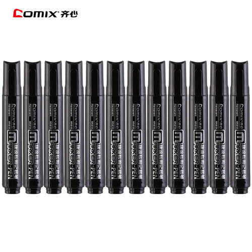 齐心 mk818 记号笔2.0mm 油性快递物流大头笔标记笔