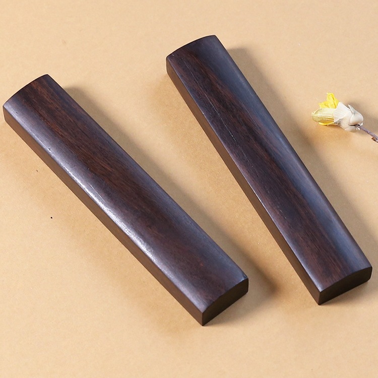 长书镇尺实木一对黑梓木镇尺30cm书法镇尺初学者小号压尺文房