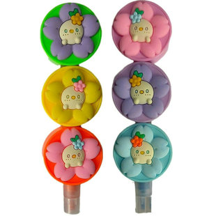 串荧光笔面向桃花三色海绵色阵积架堆满棒槌棒头菱动串珠荧光笔