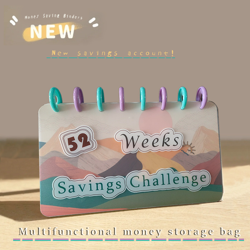跨境手帐亚马逊52WeekSavingsChallenge存钱挑战笔记本创意收纳