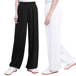 太极裤女牛奶丝太极拳裤子男春秋季武术灯笼裤练功裤劲武