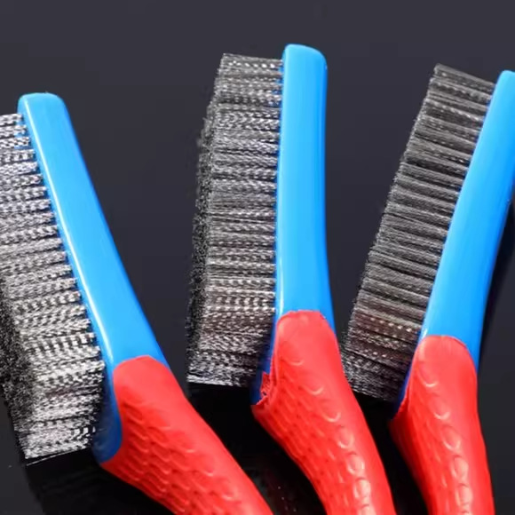 不锈钢丝钢丝刷木柄铜丝打磨除锈抛光清洁刷文玩金刚菩提核