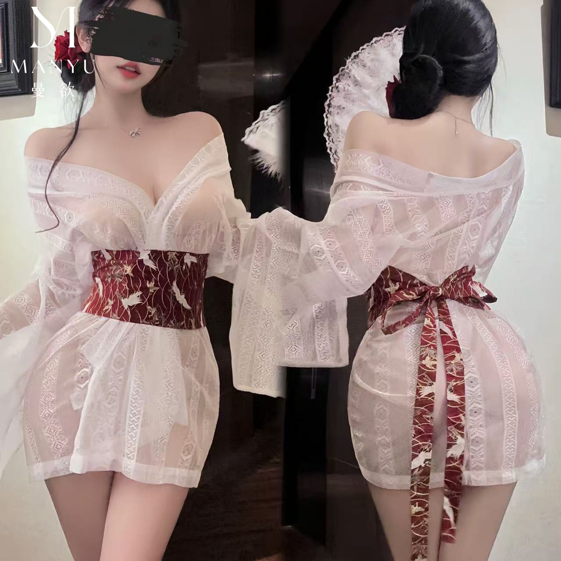 曼欲情感内衣古风复原拖尾大汉服宫廷风国风透视和服汉服套装9582,女士内衣/男士内衣/家居服,睡裙,淘宝优惠券,粉丝福利购,淘宝优惠卷