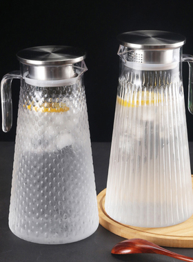 亚克力扎壶商用塑料果汁壶PC耐高温饭店专用冷凉水壶餐厅水果茶壶