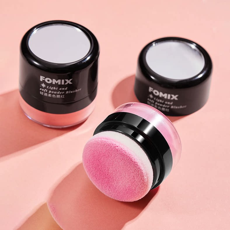 儿童艺考演出舞台妆气垫腮红戏曲写真胭脂快速上妆带粉扑蘑菇头