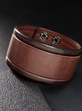 简约皮手环韩版潮个性男士手链