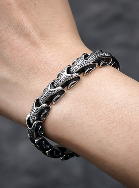 非主流龙骨青少年朋克风钛钢手链