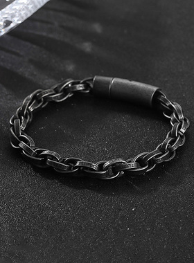 潮人麻花手链复古作旧时尚百搭