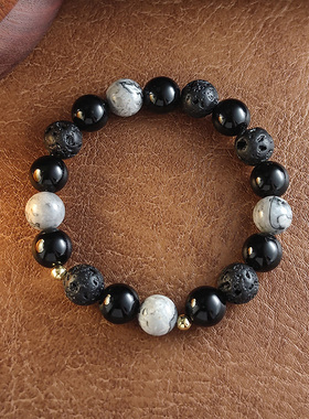 简约百搭手链地图石手串高级感