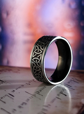 潮男维京戒指钛钢小众高级感
