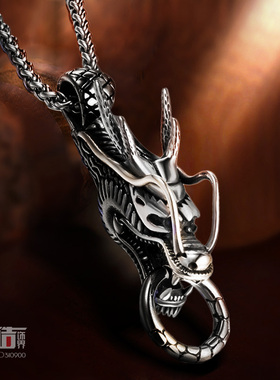 龙头民族风金属钛钢装饰品吊坠