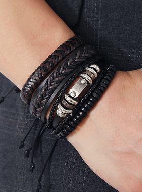 超值四件套时尚潮人百搭组合手链