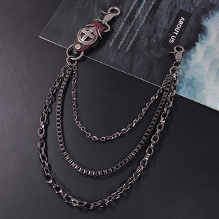 嘻哈个性裤链潮男朋克金属挂链美式十字架装饰牛仔裤子链子配饰品