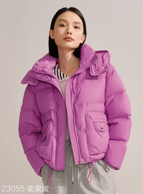 羽L2023款女休闲羽绒服九成品23055半成品衣壳翻新衣片加工
