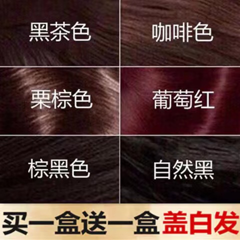 五倍子植物染发剂2025流行色显白纯染发膏黑色男女正品天然无刺激