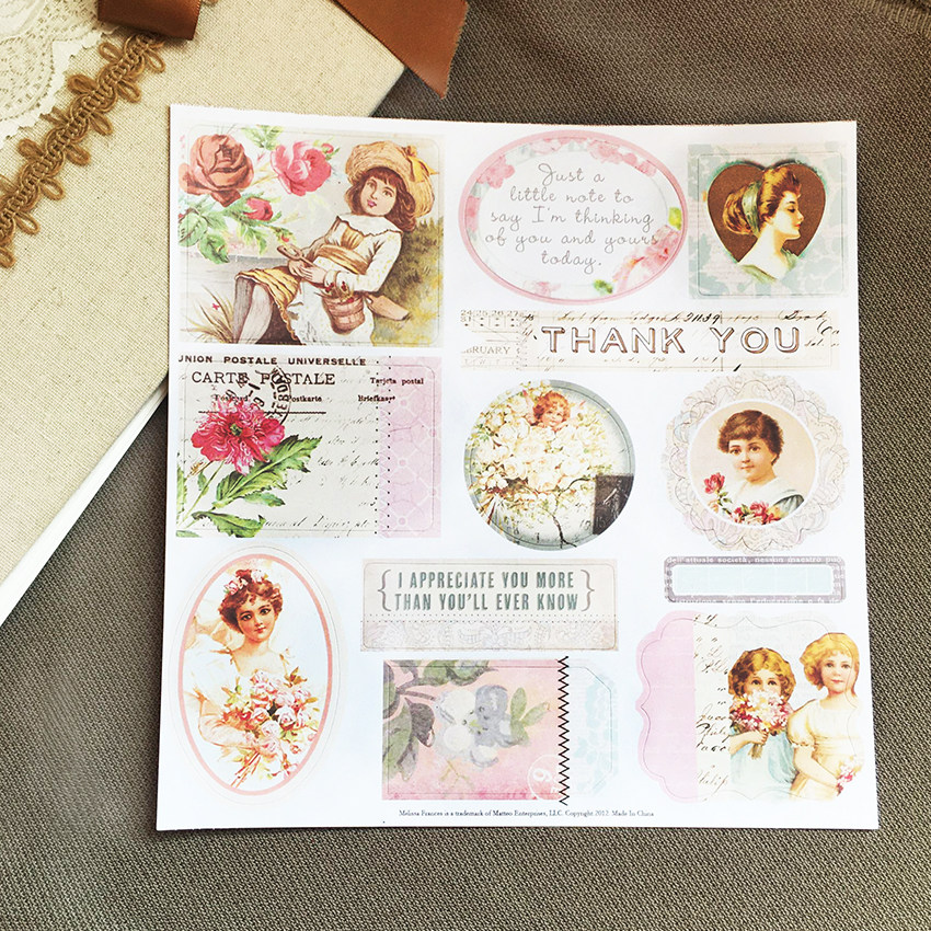 die-cut tag  diy相册 剪贴本 手工卡片平面压痕纸 自制装饰卡